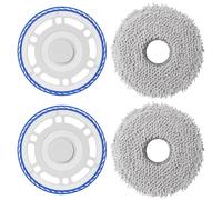 Mop Cloths with Replacement Holder, Mop Plates for Ecovacs Deebot T50 Omni/T50 Omni Gen2/T50 Pro Omni/T50 Pro Omni Gen2 Robot Vacuum Cleaner Replacement Parts, Mop Pad Floor Cleaning