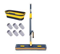 MOP FLAT - Household Cleaning Tool | Large with Long Handle for Hardwood, Tiles, Carpet, Bathroom, Garage, Apartment, Dormitory, Home, Living Room, Bedrooms and Rooms