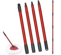 Mop Handle Replacement, Compatible with Vil-EDA Sp-in Tu-rbo Mop, 4 Section 30" to 55" Brooms Stainless Steel Mop Pole for Floor Clean