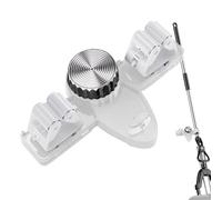 Mop Hanger - 7.48 Inch Holder | ABS Suction - Wall Mounted Broom Rack with Strong Suction Cup Space Saving Storage for Bathroom Kitchen Wash Garden Cleaning Tools