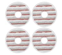 Mop Head Replacement, 4 Pcs Mop Head Compatible for Triangle Swivel Mops, Microfiber, Machine Washable and Easy to Replace