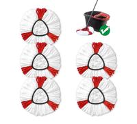 Mop Head Replacement, 5 Pack Mop Head Compatible for Vlieda Turbo EasyWring 1-Tank System, Triangle Swivel Mops, Microfiber, Machine Washable and Easy to Replace