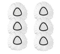 Mop Head Replacement, 6 Pack Mop Head Compatible for Vlieda Triangle Swivel Mops, Microfiber, Deep Cleaning, Machine Washable and Easy to Replace