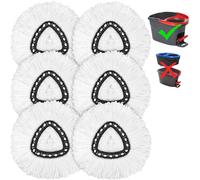 Mop Head Replacement Compatible with Vileda EasyWring 1 Tank System Microfiber Swivel Mops Refill Machine Washable 6Pcs