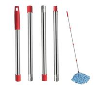Mop Head Replacement- Triangle Mop Handle, Spin Mop Handle| Mop Rod Replacement Handle Pole Stick | 4 Section Removable Extension Mop Rod Pole for Triangular Spin Mop, Broom Head, Mop Head
