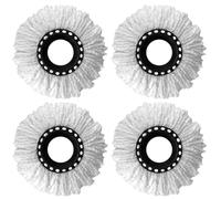 Mop Heads Replacement, 4 Pack Mop Head,Spin Mop Heads Replacement,Heads Refill for 360°Rotating Round Spin Magic Mop Microfibre Refills,Premium Quality Replacement Mop Heads for Rotating Mop