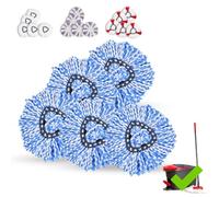 Mop Heads Replacement- 5 Pack Compatible with vileda 1 Tank / 2-in-1 Turbo - Spin mop heads replacment for vileda - Machine washable and reusable