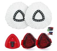 Mop Heads Replacement for Ocedar, Mop Replace Head for Ocedar EasyWring 1 Tank, Microfiber Spin Mop Refills, Include 2 Mop Replacement Head Deep Cleaning, 1 Mop Base and 2 Upgraded Scrubber Mop Head