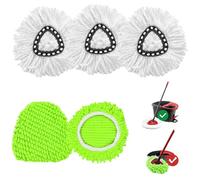 Mop Heads Replacements for Vileda 1 Tank System,5 Pack Triangle Spin Mop Refill Replace Head ,Microfiber & Chenille, Machine Washable and Safe for Cleaning All Hard-surfaced Floors