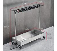 Mop Holder Rack - Floor-Mounted Mop Storage Wet Mop Drain Rack Commercial Cleaning Tool Cart Garage Tool Stand Umbrella Holder for Efficient Cleaning & nization
