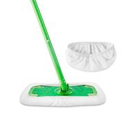 Mop pad， Reusable Microfiber Compatible For Sweeper Dry Sweeping Cloth Washable Wet Mopping For Floor Cleaning(White Microfiber,45.3cm)