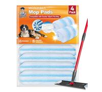 Mop Pads Compatible with O-Cedar H2prO Flat Mop System Washable Reusable Microfiber Mop Head Replacements Pad for Floor Cleaning, 4 Pack