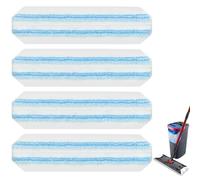 Mop Pads Replacements Compatible with O Cedar H2prO Flat Mop System Microfiber Mop Replacement Heads for O-Cedar/Vileda H2prO Flat Mop, Washable & Reusable Mop Pad Refills for Deep Cleaning, 4 Pack
