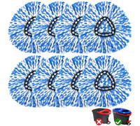 Mop Replace Heads Compatible for O Cedar 8 Pack, Spin Mops Refill Head Replacement for RinseClean 2-Tank System, Machine Washable, Suitable for Hard-surfaced Floors Cleaning