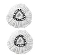 Mop Replacement Head，Compatible For Vileda， Mops Thickened Triangular Microfiber Cloth Pad Household Cleaning Accessories(White-2pcs)