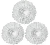 Mop Replacement Head for 360° Spin Magic Mop, Microfiber Spin Mop Refills, Round Shape Standard Universal Size (3 Pack)
