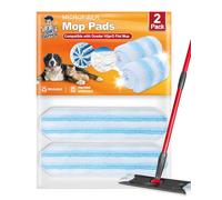 Mop Replacement Pads Compatible with O-Cedar H2prO Flat Mop System, 2 Pack Microfiber Mop Heads Replacements Washable Reusable Mop Pad Refills for Floor Cleaning