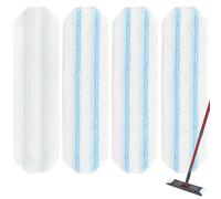 Mop Replacement Pads Compatible with Vileda H2prO Flat Mops System, 4 Pack Microfiber Pads for H2pro Flat Mop, Washable and Reusable Mopping Head Refills, Safe on Hard Floors