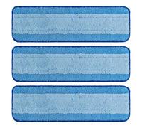 Mop Replacement Pads for Bona, Microfiber Cleaning Pad for Bona, 3 Pack 18 Inch Mop Cleaning Pads for Bona Hardwood & Hard Surface Floors, Reusable & Washable & Microfiber Mop Pads for Bona Mop