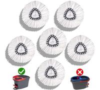 Mop Replacements Heads for O-Cedar， Easywring Spin Mop Refills, Microfiber Mop Replace Head Washable and Replaceable Mop Head Easy-to-Replace[6 Pack]