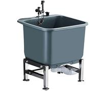 Mop Service Basin, Indoor/Outdoor Freestanding Sink Laundry Room Slop Sink Utility Tub Mop Bucket with Faucet for Restaurant Business,#2,#2-40cm(15.7in)