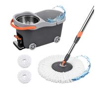 Mop set, mop trolley, cleaning bucket, foot wringer, mopping system, 16L