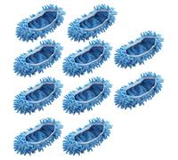 Mop Slippers Shoes 10 Pcs (5 Pairs),Fiber Cleaning House Mop Slippers Floor Cleaning Tools,Shoe Cover,Reusable,for Home Office (blue, Adult, Men, One Size, Alpha, UK Footwear Size System, 3X-Narrow)