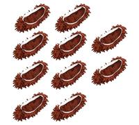 Mop Slippers Shoes 10 Pcs (5 Pairs),Fiber Cleaning House Mop Slippers Floor Cleaning Tools,Shoe Cover,Reusable,for Home Office (coffee, Adult, Men, One Size, Alpha, UK Footwear Size System, 3X-Narrow)