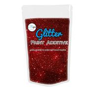 Mopa Crafts Glitter Red Paint Crystal Additive 100g for Emulsion Paint - for use with Interior/Exterior Wall, Ceiling, Wood, Metal, Varnish, Dead Flat, Matt, Soft Sheen or Silk Paints