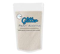 Mopa Crafts White Pearl Glitter Paint Crystal Additive 100g for Emulsion Paint - for use with Interior/Exterior Wall, Ceiling, Wood, Metal, Varnish, Dead Flat, Matt, Soft Sheen or Silk Paints