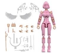 Mopbabele Figure Set - Kids Model Blocks, Flexible Joint Figures, Interactive Build Kit | Plastik Components, Imaginative Construction Design For Boys Girls Adults Birthday