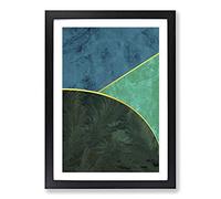 Mopdern Shapes No.2 Framed Print | A2 Black Framed Wall Art | Ready to Hang | Modern Nature Picture | Living Room Bedroom Lounge Office