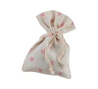 Mopec Bag Stars, Cotton, Beige/Pink, 4x14x10 cm