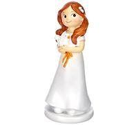 Mopec Girl and Pigeon Communion Cake Figure, Resin, 7.8x7.8x16 cm