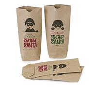 Mopec -I Am Your Secret Santa Kraft Bag, Brown, 12 x 22.5 x 5 cm, Pack of 24, Colour (2007 S.A. NE5200.3)