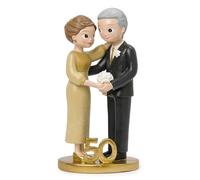 Mopec Y105 Pop & Fun Cake Figurine Standing Wedding Gold 21 cm, Multicoloured, Large