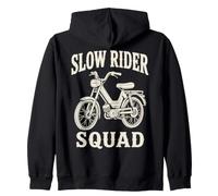 Moped Rider Squad Group Team Scooter Club Zip Hoodie