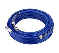 MoPei 15M x 1/4” Airless Paint Sprayer Hose | High Pressure Universal Paint Sprayer Flexible Fiber Tube | Reinforced Brass Wire Braid, 4300 PSI