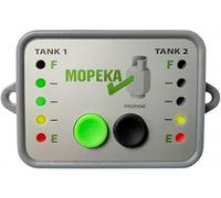 Mopeka Tank Check LED Gauge Display - New Silver Reprogrammable Model - Mounts in Dash/Control Cabinet to Provide Wireless Indicator for RV Propane Tank Levels