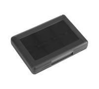 MOPFOL 28-in-1 PP Game Card Case Holder - for Nintendo 3DS/DSL/DSI/LL, Cartridge Storage Box with 22 Slots + SD/TF Card Holders + Stylus Organizer(Black)