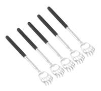 MOPFOL 5 Pcs Stainless Steel Bear Claw Back Scratcher Portable Extendable Design Telescopic Massage Tool for Home & Travel Use