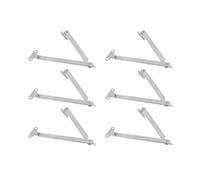 MOPFOL 6 Pack Stainless Steel Folding Support Hinge 232mm Lift Up Strut Flap Stay with Fold Lever for Cabinet Furniture Lid