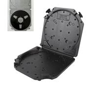 MOPFOL 7 Inch Plastic Empty Tape Reel Box with Label Paper Comprehensive Guard Dust Proof Case Open Reel Tape Box for Audio Tapes Audio Storage(Black)