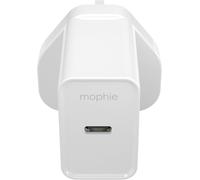 ZAGG mophie Essentials 20W 1-Port USB-C Fast Charger, Power Delivery PD UK Wall Adapter for iPhone, Samsung, iPad, MacBook and More - Optimized for MagSafe, Compact Design (White)