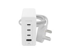 ZAGG mophie USB-C Speedport 120 Wall Charger Hub, 120 Watt, GaN, Fast Charging, Lightning Device, (White, UK Adapter)