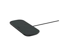 Mophie Dual Qi Wireless Charging Pad 10W (Fabric) with UK Plug Adaptor - Grey/Black - 409903634