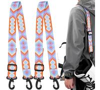 MOPHOEXII 2 Pack Adjustable Ski Boot Carrier Straps, Shoulder Sling Leash, Roller Skate Leash, Purple Blue