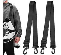 MOPHOEXII 2 Pack Ski Boot Carrier Straps, Adjustable Shoulder Sling, Skates Carry Leash, Roller Skate Leash for Skiing, Black, One size