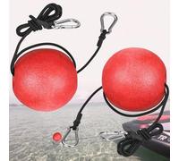 MOPHOEXII Anchor Buoy Float,2 or 4pcs Pool Float Anchor Marker Buoy,High Visibility Buoy Float with 51" Bungee Cord & Clip for Pools, Water Ski Ropes, Anchor Lines Red