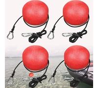 MOPHOEXII Anchor Buoy Float,2 or 4pcs Pool Float Anchor Marker Buoy,High Visibility Buoy Float with 51" Bungee Cord & Clip for Pools, Water Ski Ropes, Anchor Lines Red 4pcs